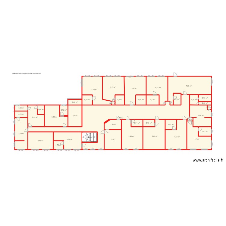 Plan d’évacuation 4. Plan de 41 pièces et 108 m2