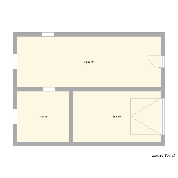 HOME BRISON. Plan de 3 pièces et 63 m2