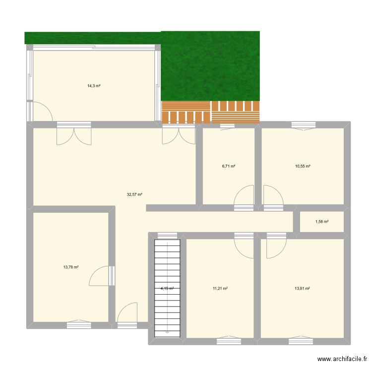 essai 2 matougues. Plan de 9 pièces et 109 m2