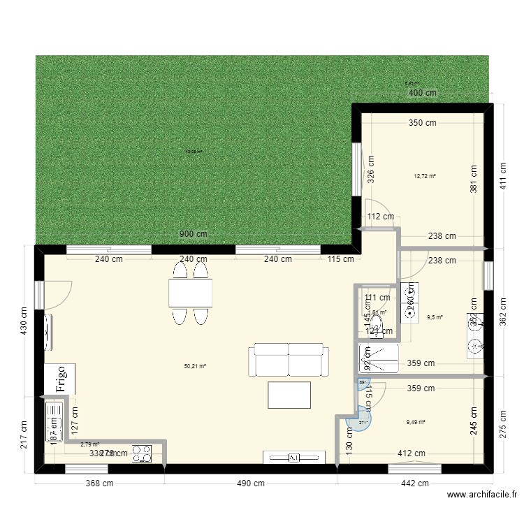 maison maman. Plan de 6 pièces et 86 m2