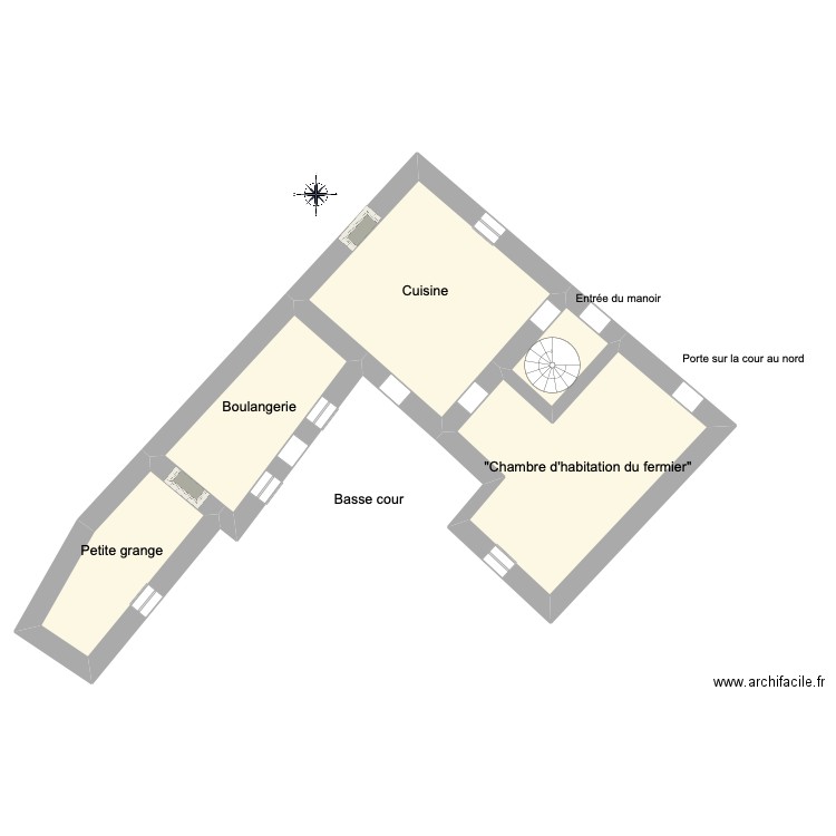 Manoir_1806. Plan de 5 pièces et 123 m2