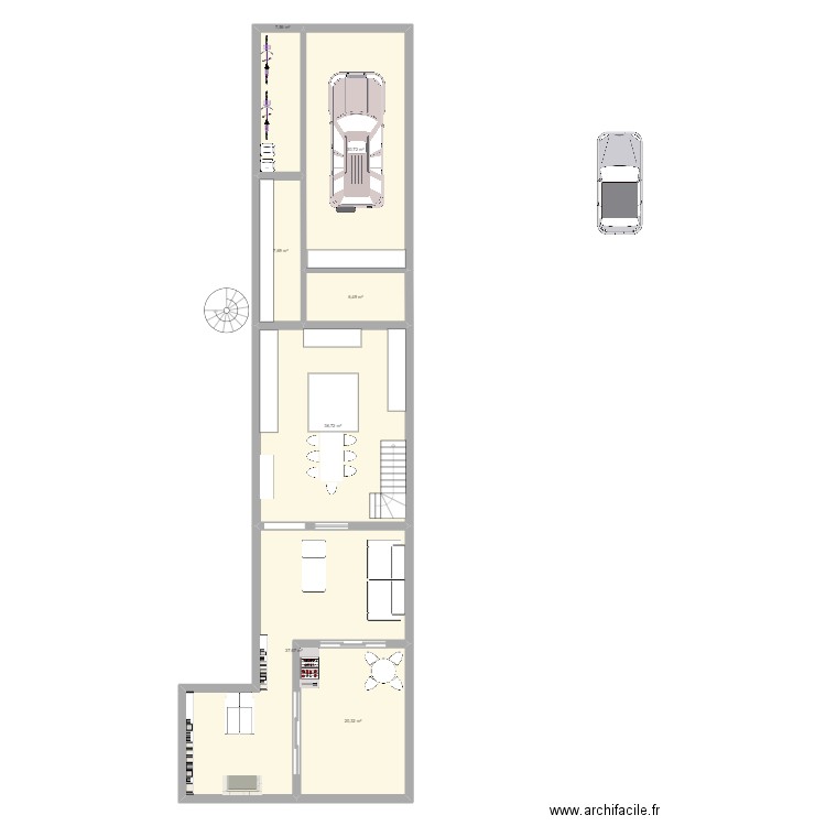 tyuio32. Plan de 22 pièces et 334 m2