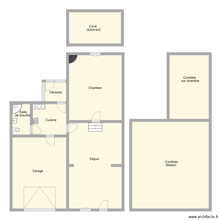 LEFEBVRE RDC . Plan de 9 pièces et 210 m2