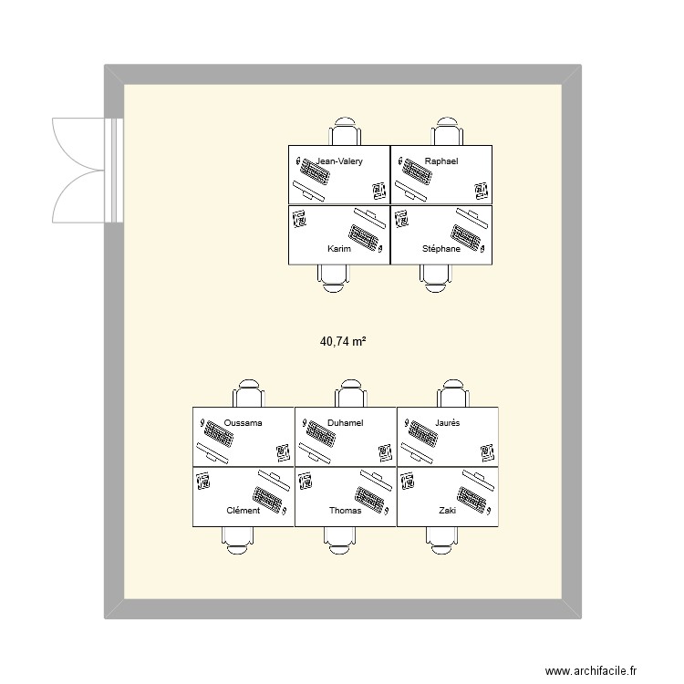 Bureaux_Dev. Plan de 1 pièce et 41 m2