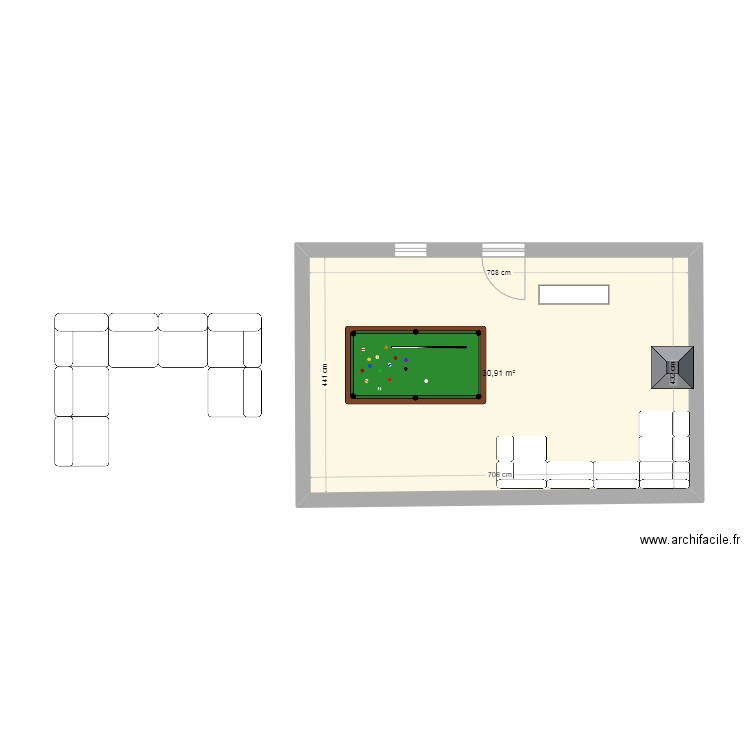 tagma1. Plan de 1 pièce et 31 m2