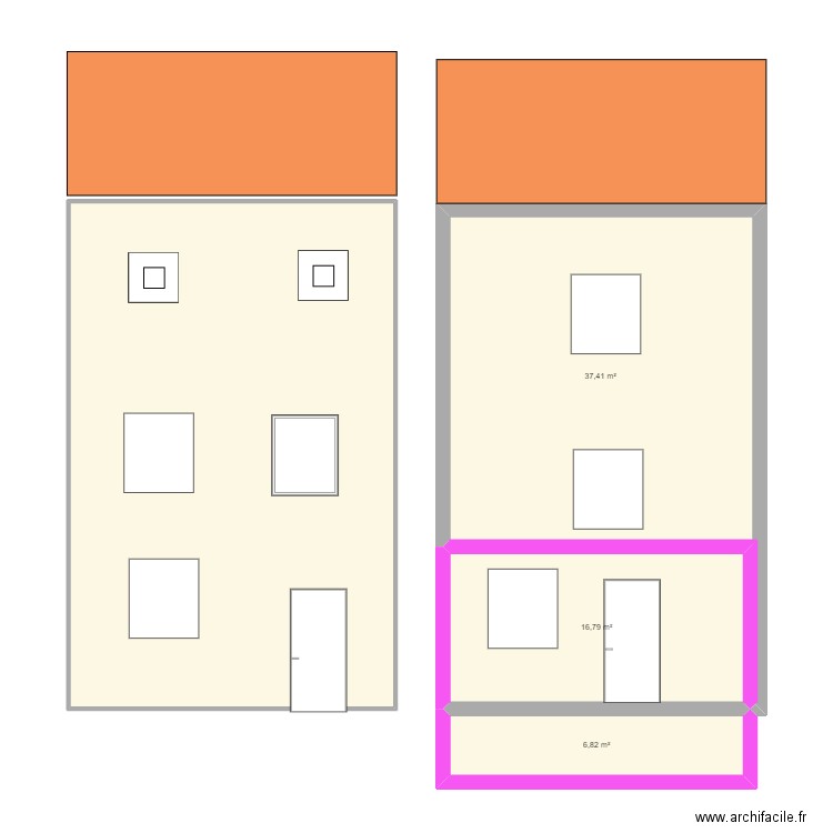 plan facade et toiture... Plan de 4 pièces et 124 m2