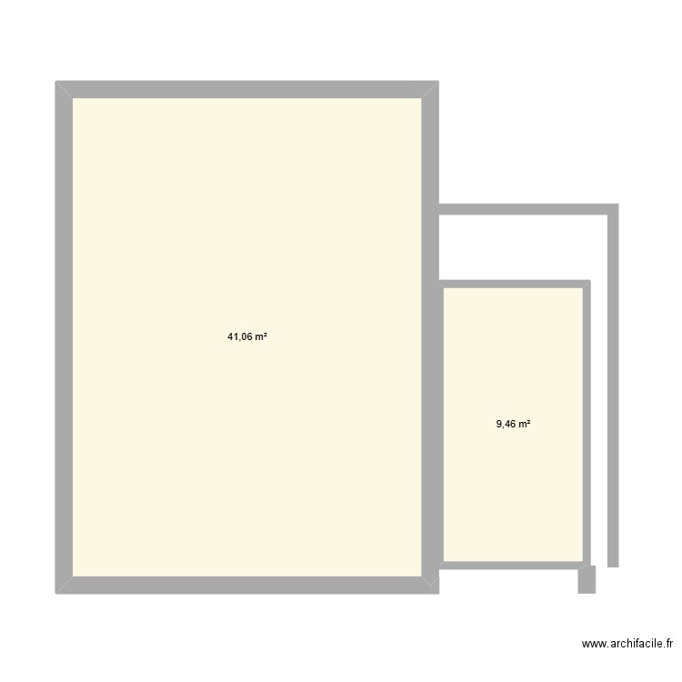 maison. Plan de 2 pièces et 51 m2