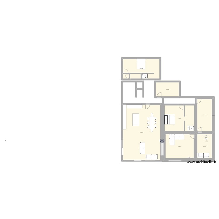 Maison 2. Plan de 8 pièces et 198 m2