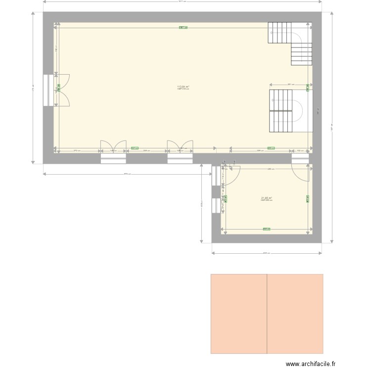 temple  RDC mouries 25.11.24. Plan de 3 pièces et 254 m2