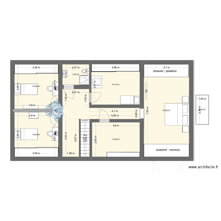 Maison Bougy après reno. Plan de 15 pièces et 199 m2