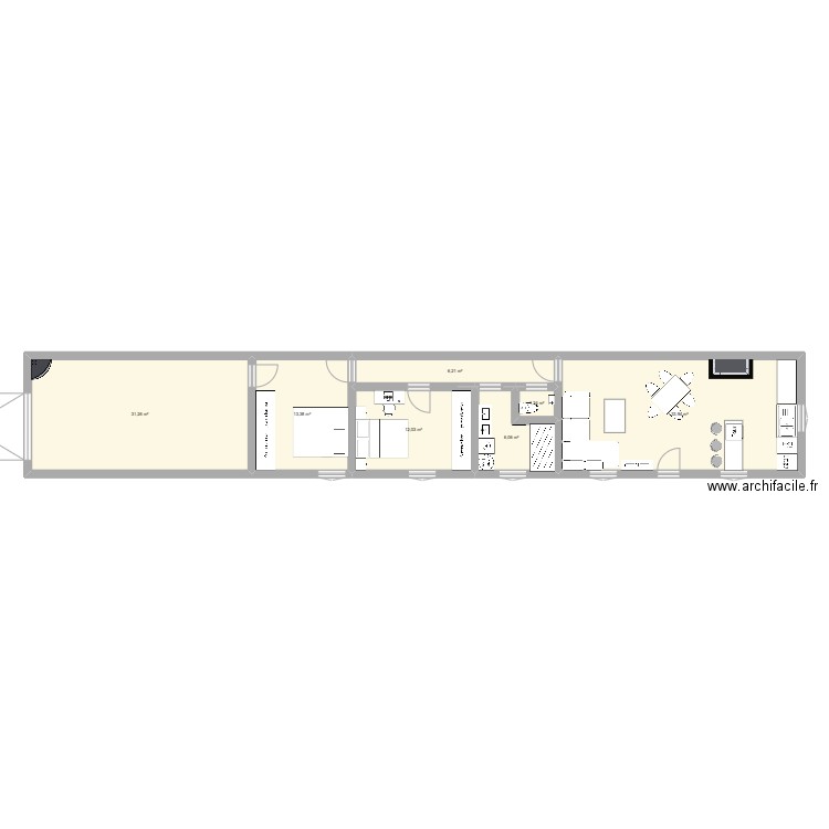 Plan clermont test 1. Plan de 7 pièces et 104 m2