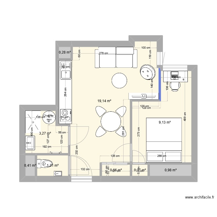 Plan GASU 23 MaJ 2. Plan de 9 pièces et 36 m2