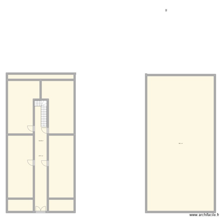 maison yaounde. Plan de 3 pièces et 357 m2