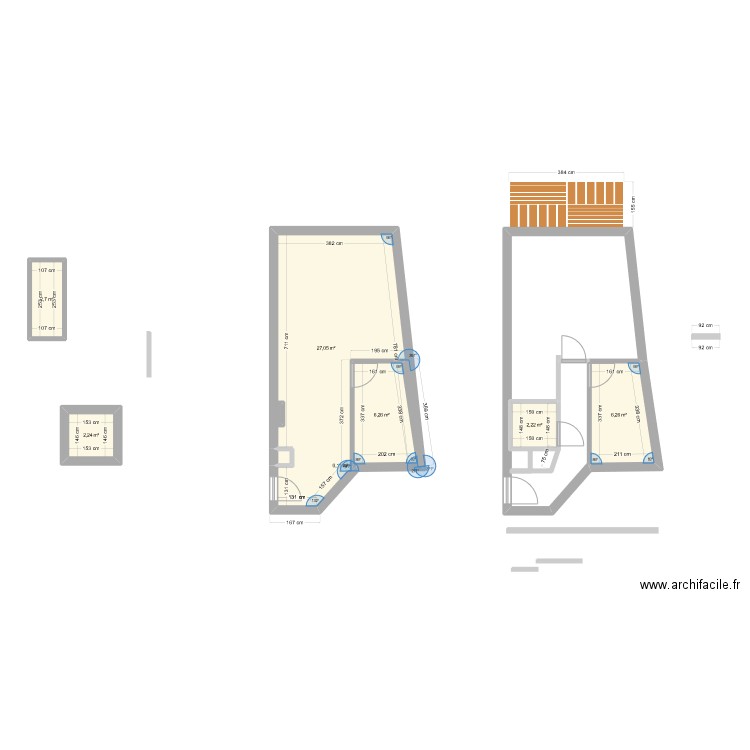 albaCap1. Plan de 7 pièces et 47 m2