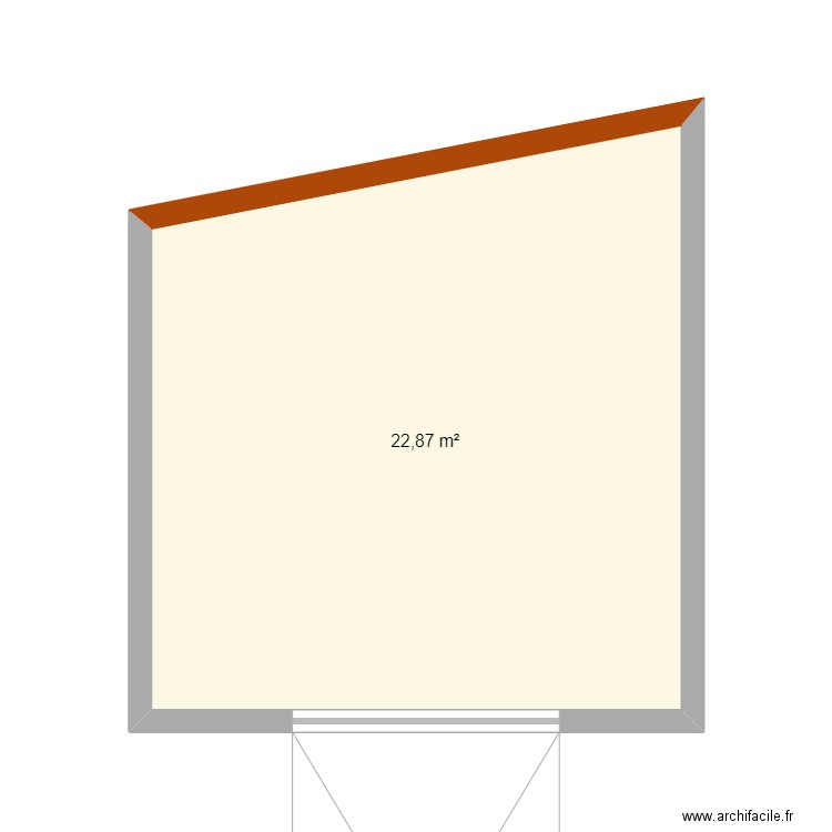 marien. Plan de 1 pièce et 23 m2