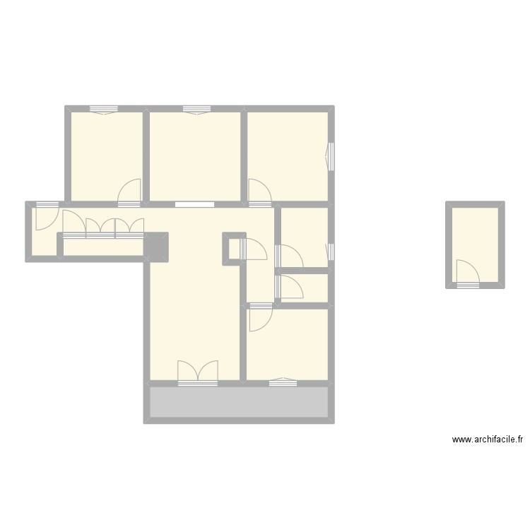 LANGE - ROUEN. Plan de 12 pièces et 80 m2