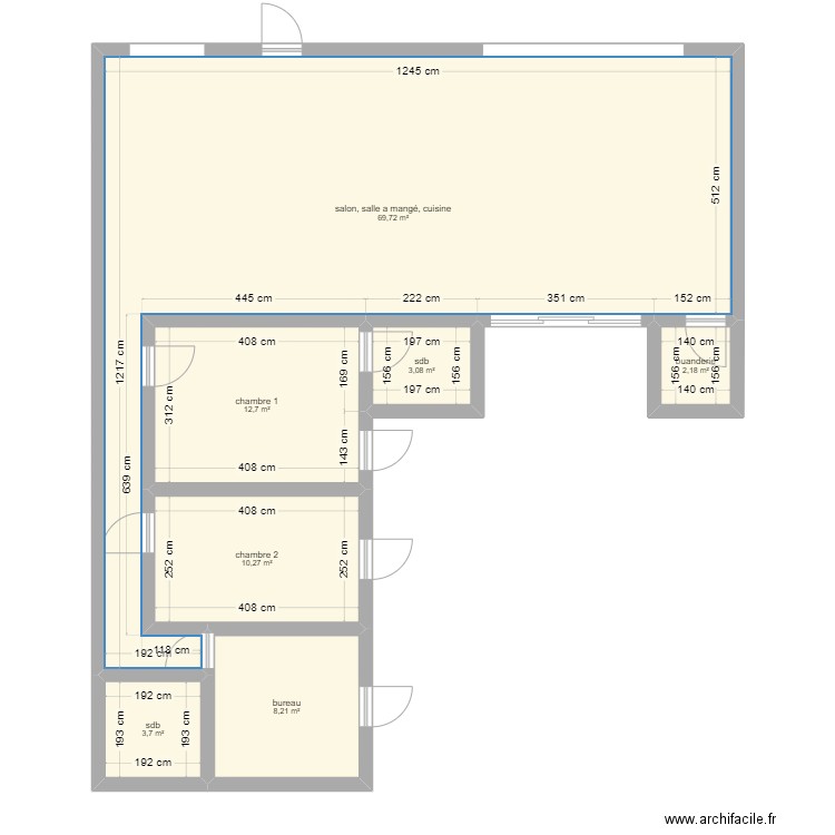 maison. Plan de 7 pièces et 110 m2