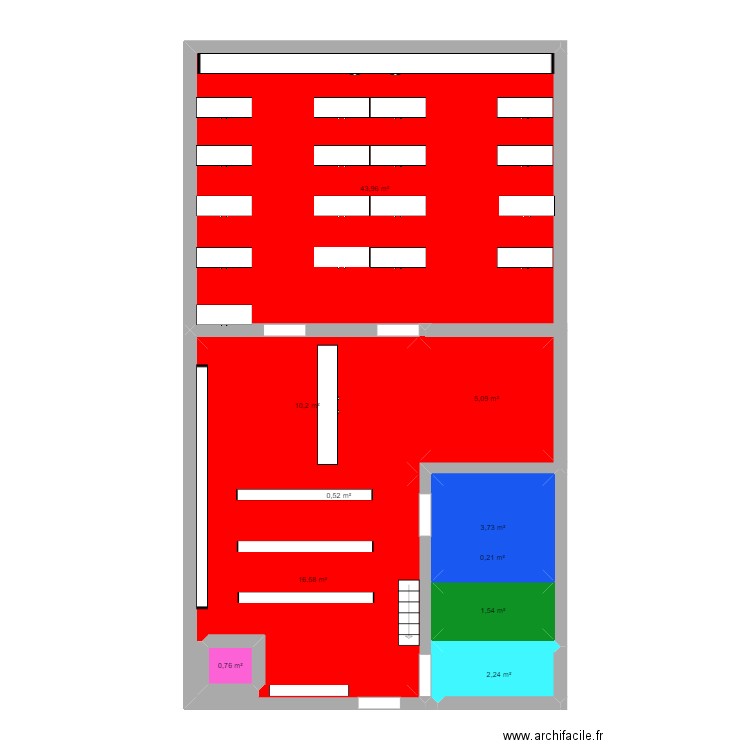 Plan Drive Auchan. Plan de 10 pièces et 138 m2