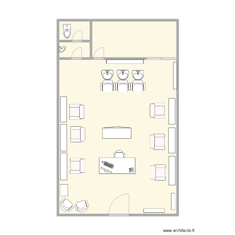 naomie tual. Plan de 4 pièces et 55 m2