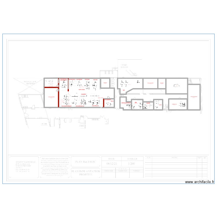 Bat B - R0 -v4. Plan de 13 pièces et 332 m2