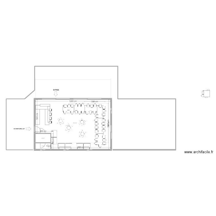 SALLE LAC DE MAROT 4. Plan de 3 pièces et 95 m2