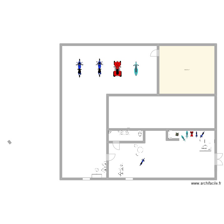 PLAN MAISON. Plan de 1 pièce et 38 m2