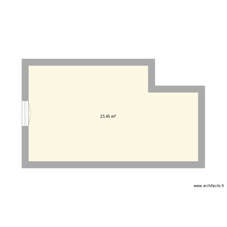 arca. Plan de 1 pièce et 23 m2