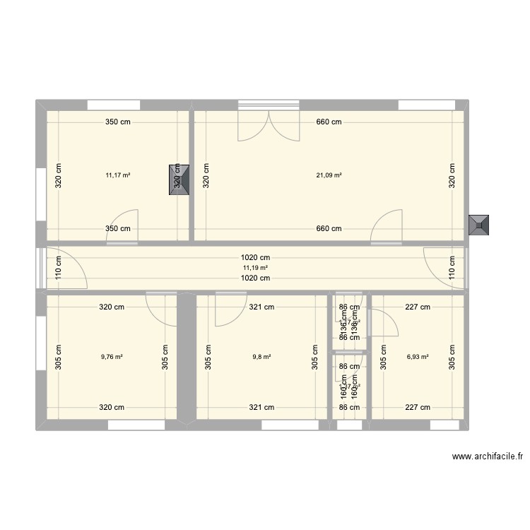 Maison la Roche Saint Alban - actuelle. Plan de 8 pièces et 72 m2