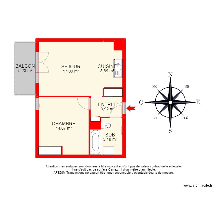 BI24174 -. Plan de 10 pièces et 63 m2