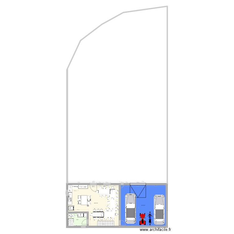 BIETLENHEIM. Plan de 3 pièces et 105 m2