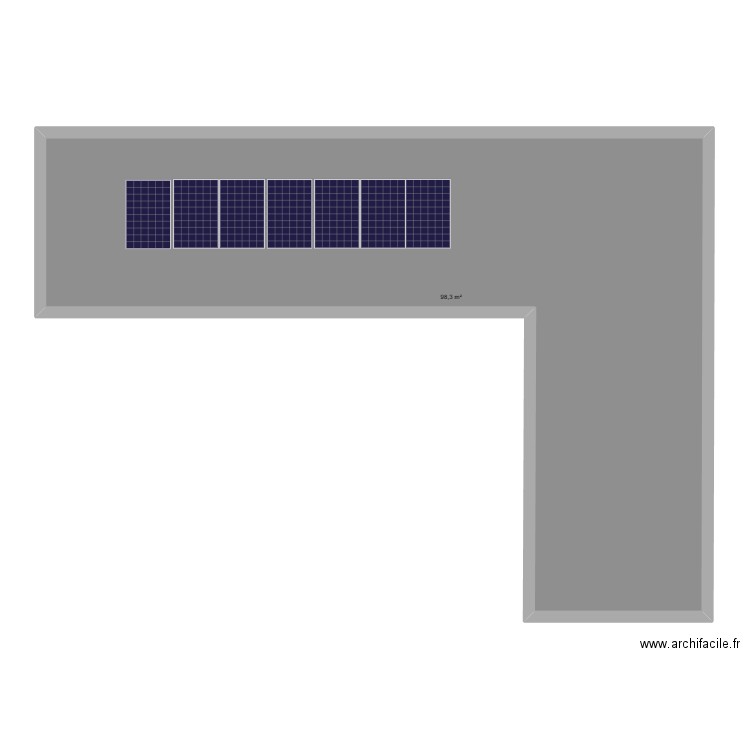 LEFEUVRE. Plan de 1 pièce et 98 m2