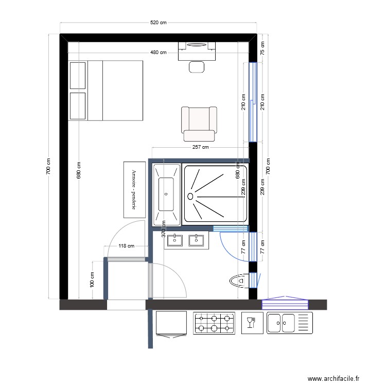 Agrandissement. Plan de 0 pièce et 0 m2