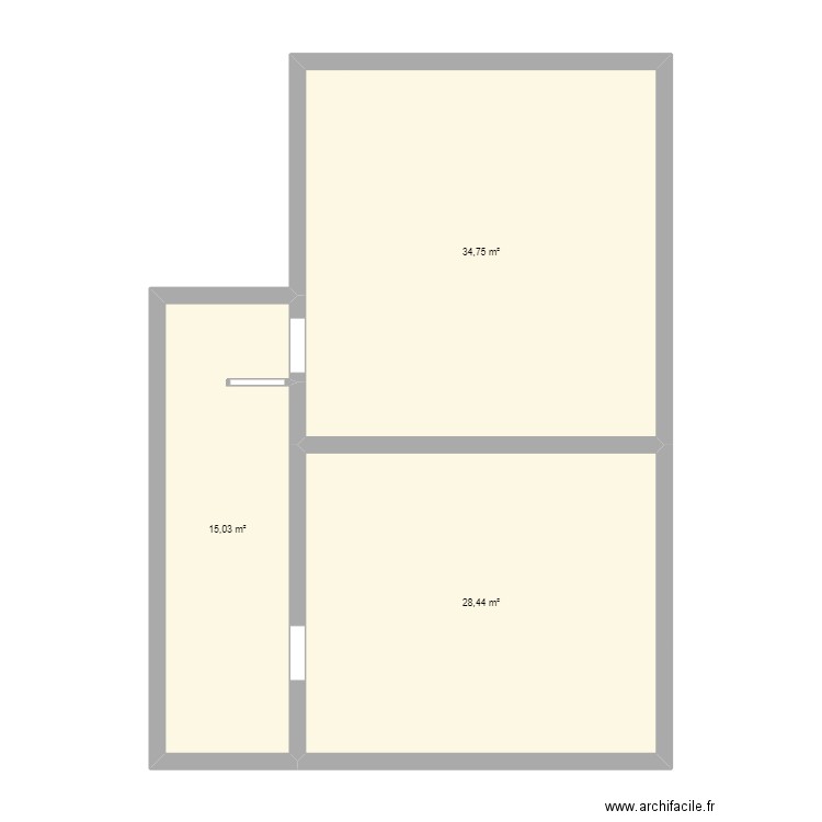 Lobet appartement caves. Plan de 3 pièces et 78 m2