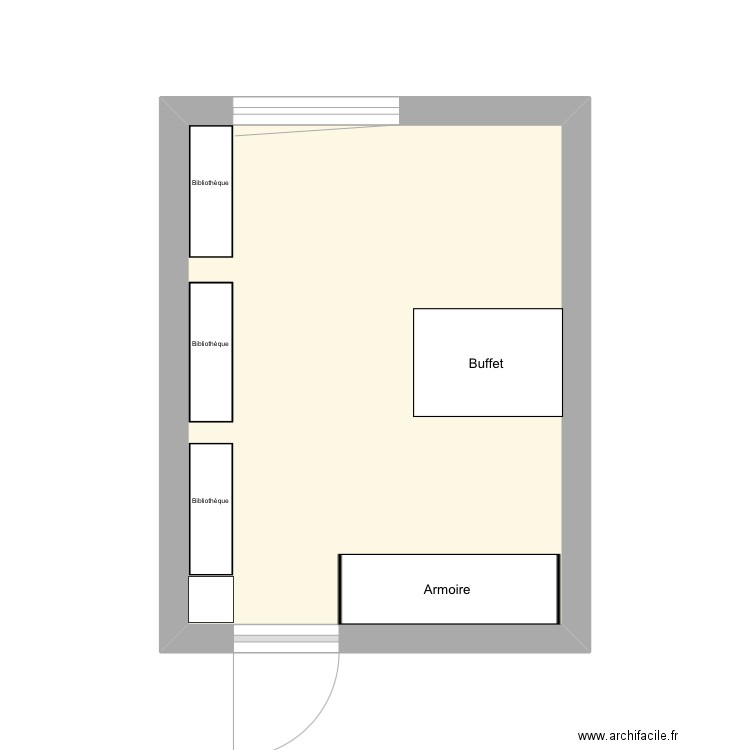 Ethan. Plan de 1 pièce et 15 m2