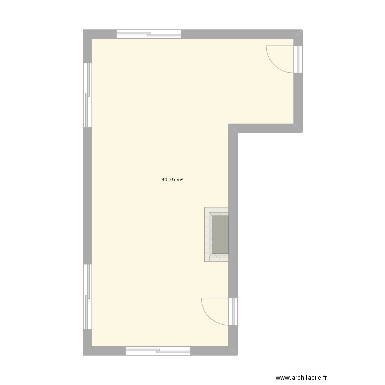 living room . Plan de 1 pièce et 41 m2