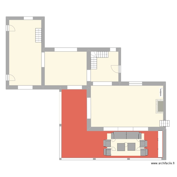 Santolina Diego face mer. Plan de 4 pièces et 197 m2