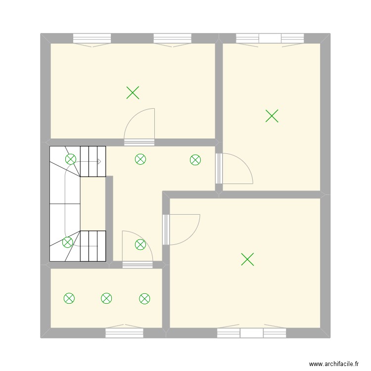 floreal 287 etage. Plan de 5 pièces et 49 m2