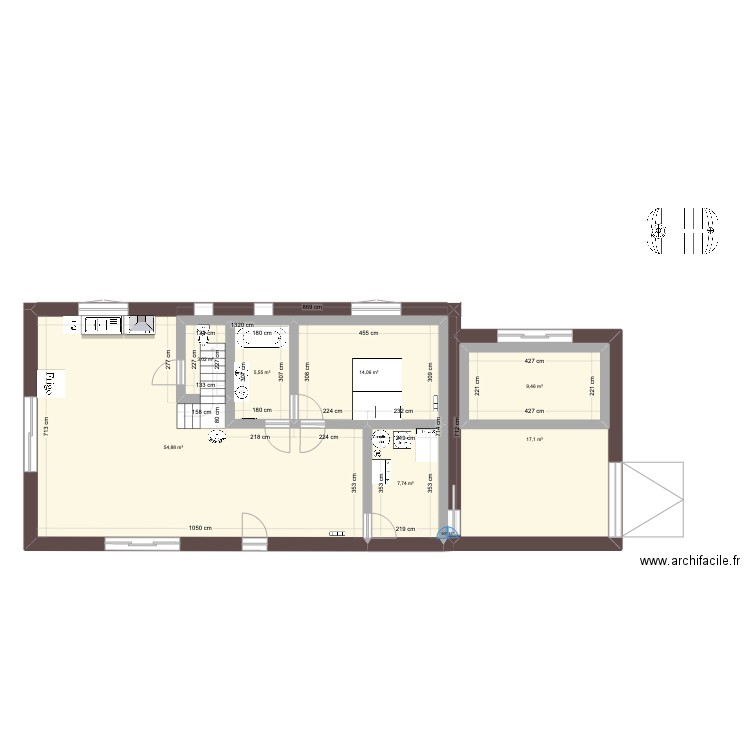 Famille Aguirre. Plan de 7 pièces et 125 m2