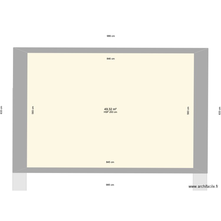 GARAGE FACADE NORD. Plan de 1 pièce et 49 m2