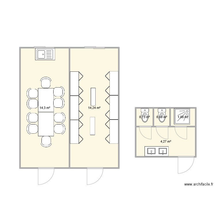 STAL TP CHANTIER MONTALIEU. Plan de 6 pièces et 35 m2