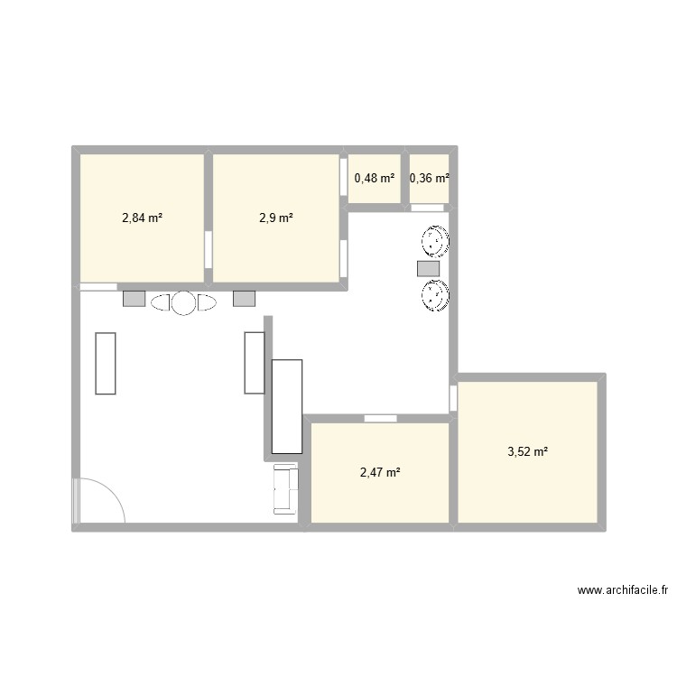 CHAMAREL SPA. Plan de 6 pièces et 13 m2