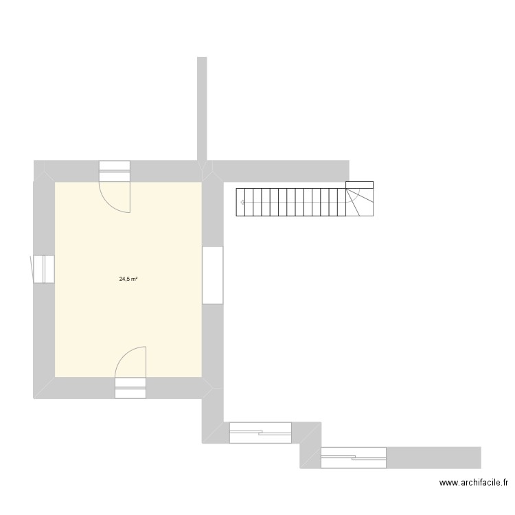 PLAN MOULIN. Plan de 1 pièce et 25 m2