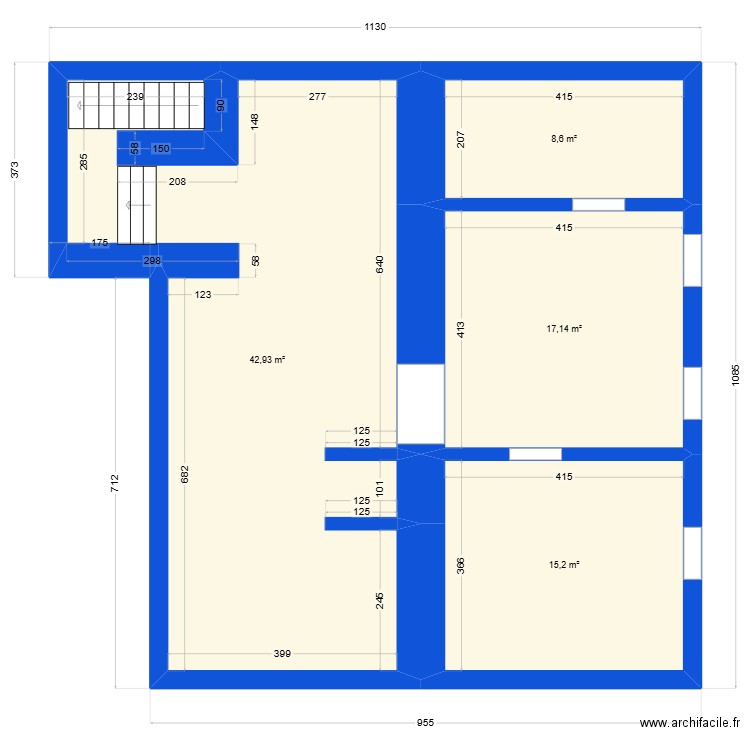 SARREGUEMINE CAVE SARCAF. Plan de 4 pièces et 84 m2