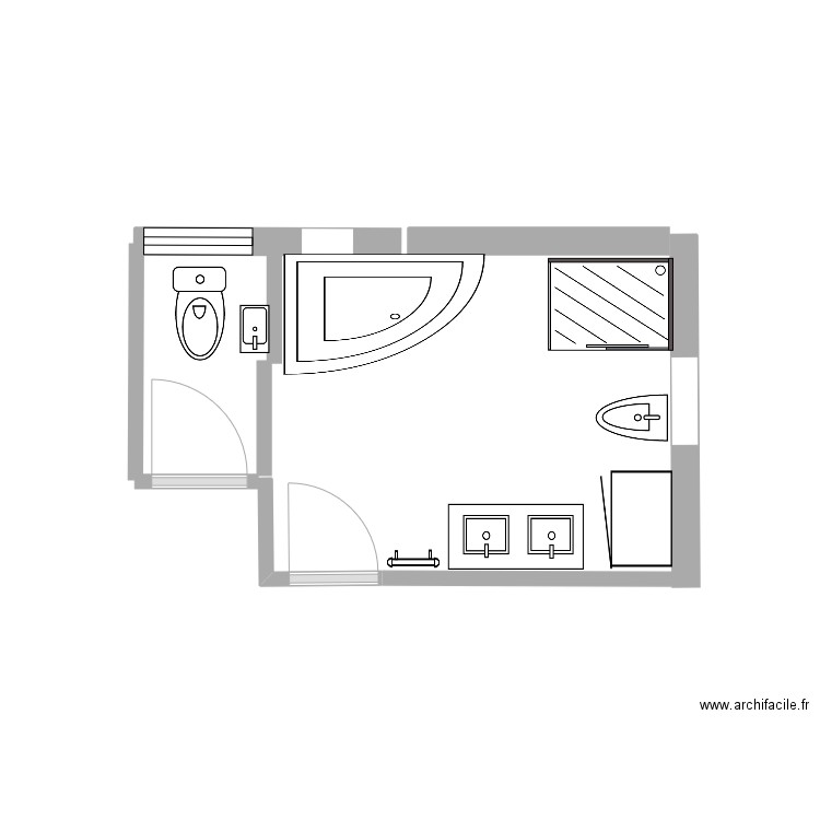 salle de bain perras2. Plan de 0 pièce et 0 m2