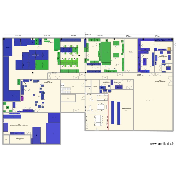 27.02 Plan Open Space. Plan de 26 pièces et 1778 m2