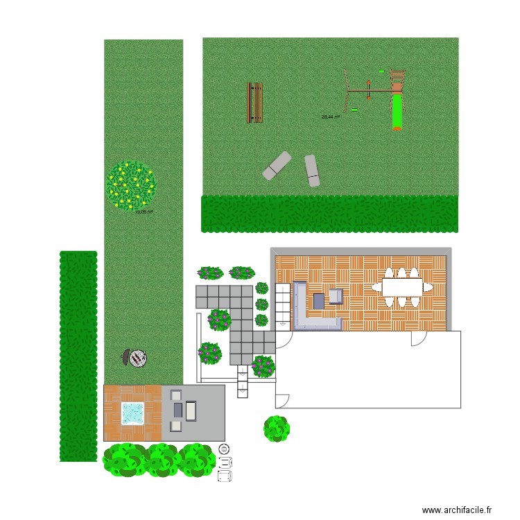 terrasse. Plan de 0 pièce et 0 m2