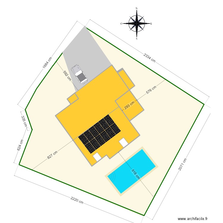 Nogarotto . Plan de 4 pièces et 136 m2