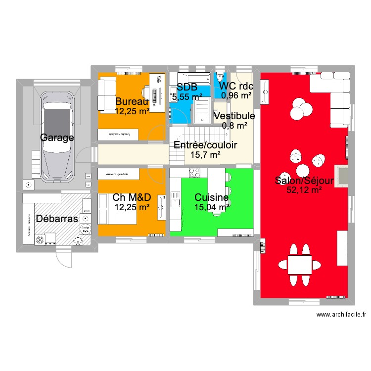 Plans Comete Final Amenage. Plan de 32 pièces et 284 m2