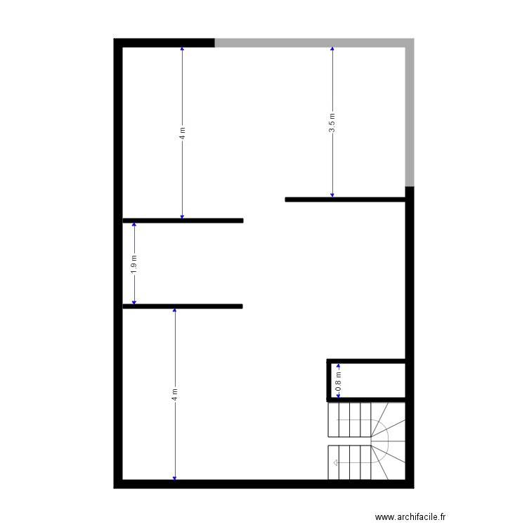 MAISON RDC. Plan de 1 pièce et 67 m2