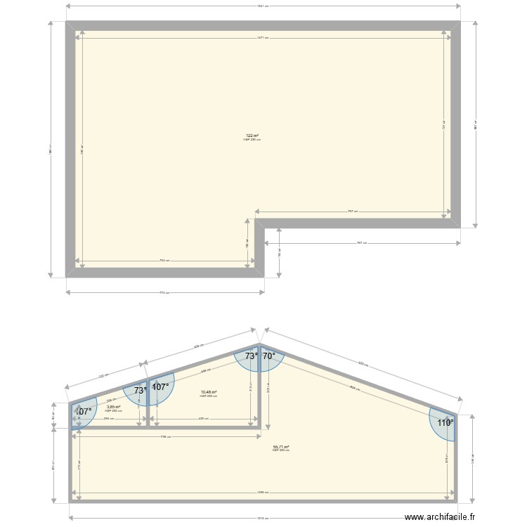 GARNELL. Plan de 4 pièces et 192 m2